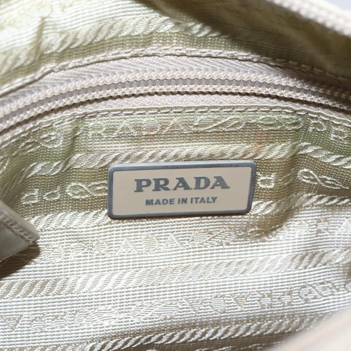 Prada Buckle Messenger Tessuto Beige Nylon Shoulder Bag Bag (Pre-Owned)