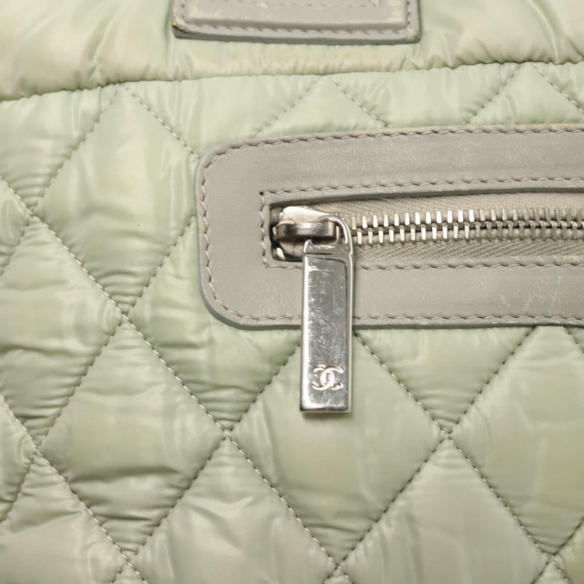Chanel Coco Cocoon Reversible Quilted Nylon Gray Nylon Tote Bag Bag (Pre-Owned)