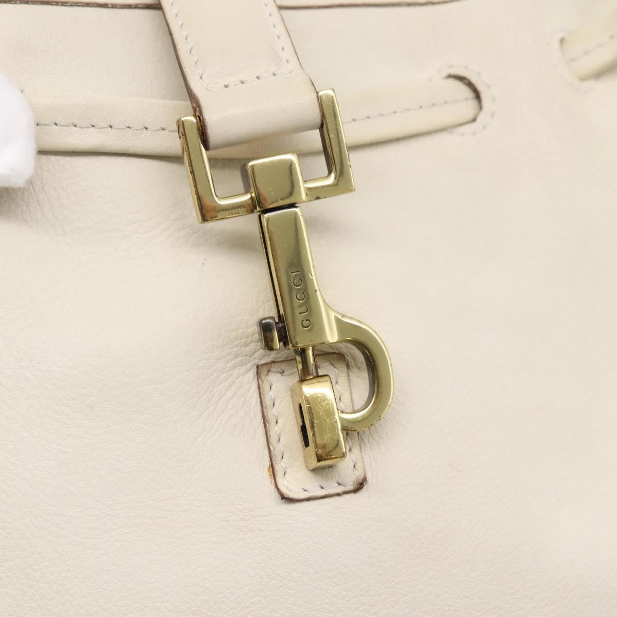 Gucci Shoulder Leather Beige Leather Shoulder Bag Bag (Pre-Owned)