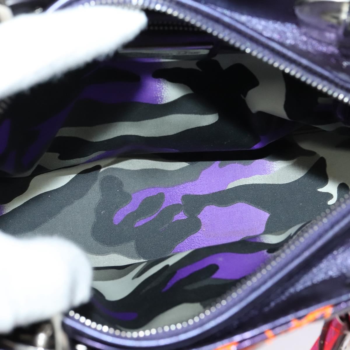 Christian Dior Lady Dior Purple Leather Handbag (Pre-Owned)