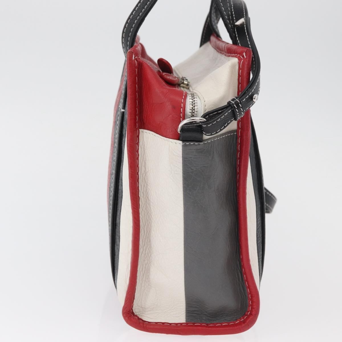 Balenciaga Bazar Convertible Tote Striped Leather Multicolour Leather Handbag (Pre-Owned)