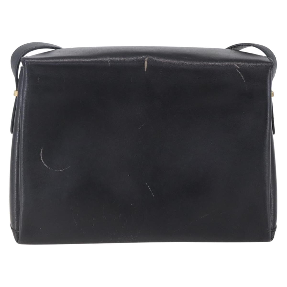 Celine Vintage Leather Black Leather Shoulder Bag Bag (Pre-Owned)