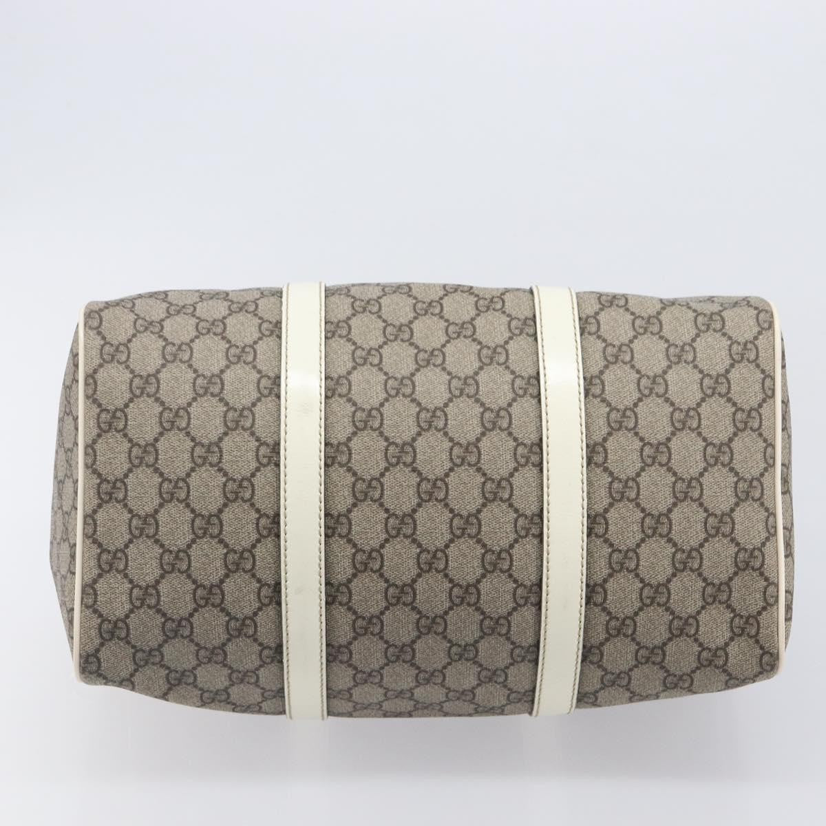 Gucci Joy Boston Gg Coated Canvas Beige Pvc Handbag (Pre-Owned)