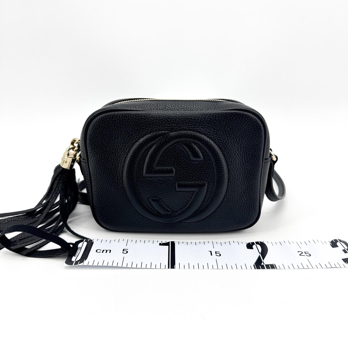 Gucci Soho Disco Leather Black Calfskin Crossbody Bag Bag (Pre-Owned)