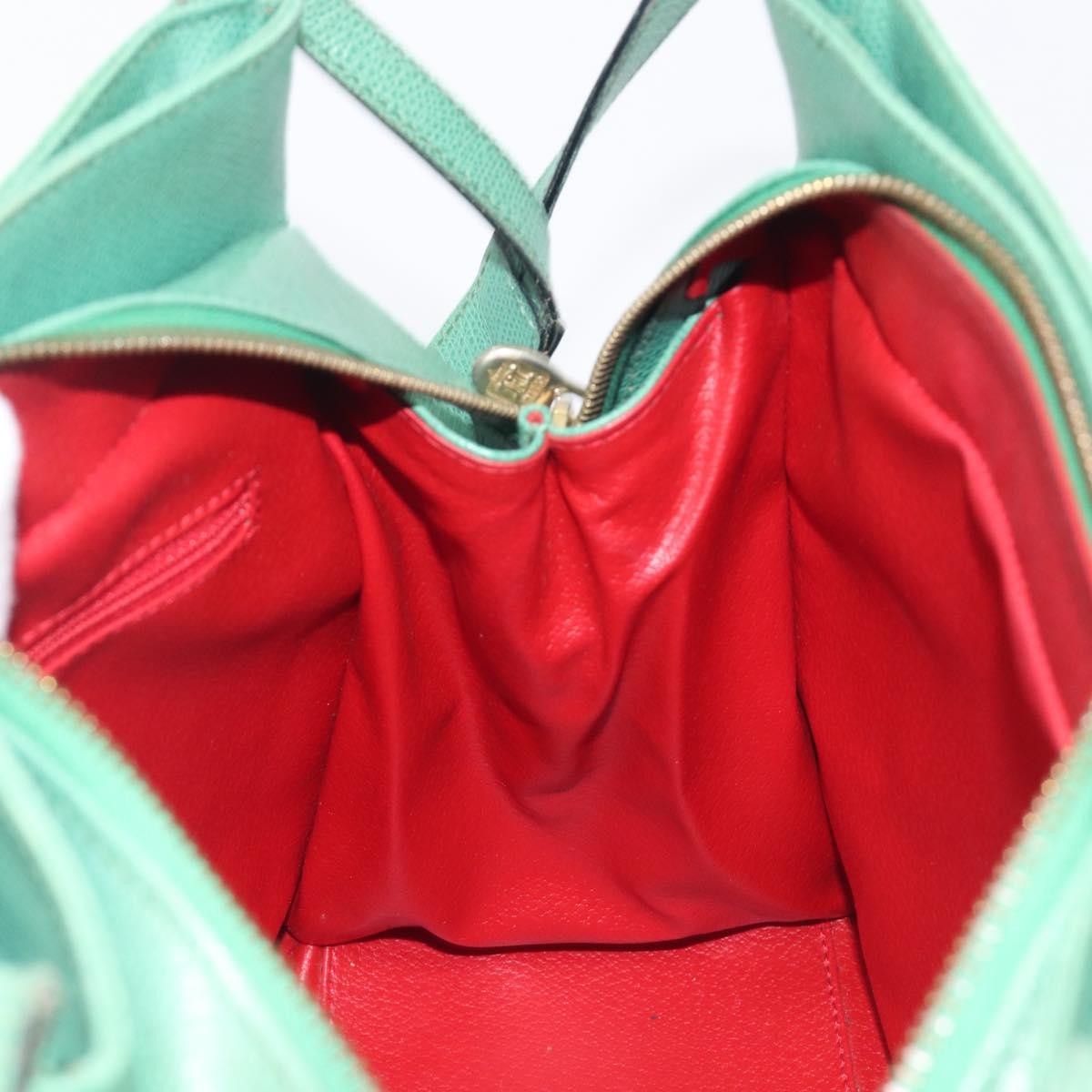 Celine Shoulder Leather Green Leather Shoulder Bag Bag (Pre-Owned)