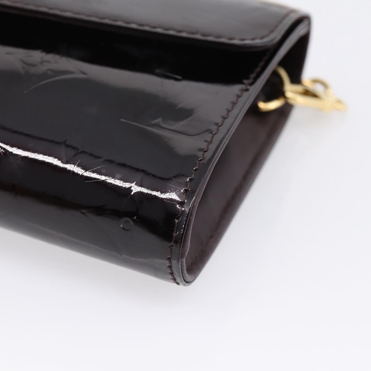 Louis Vuitton Bel Air Pochette Monogram Vernis Burgundy Patent_Leather Clutche & Pouche Bag (Pre-Owned)