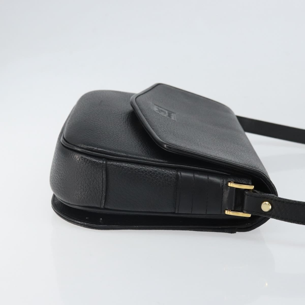 Burberry Vintage Leather Black Leather Shoulder Bag Bag (Pre-Owned)