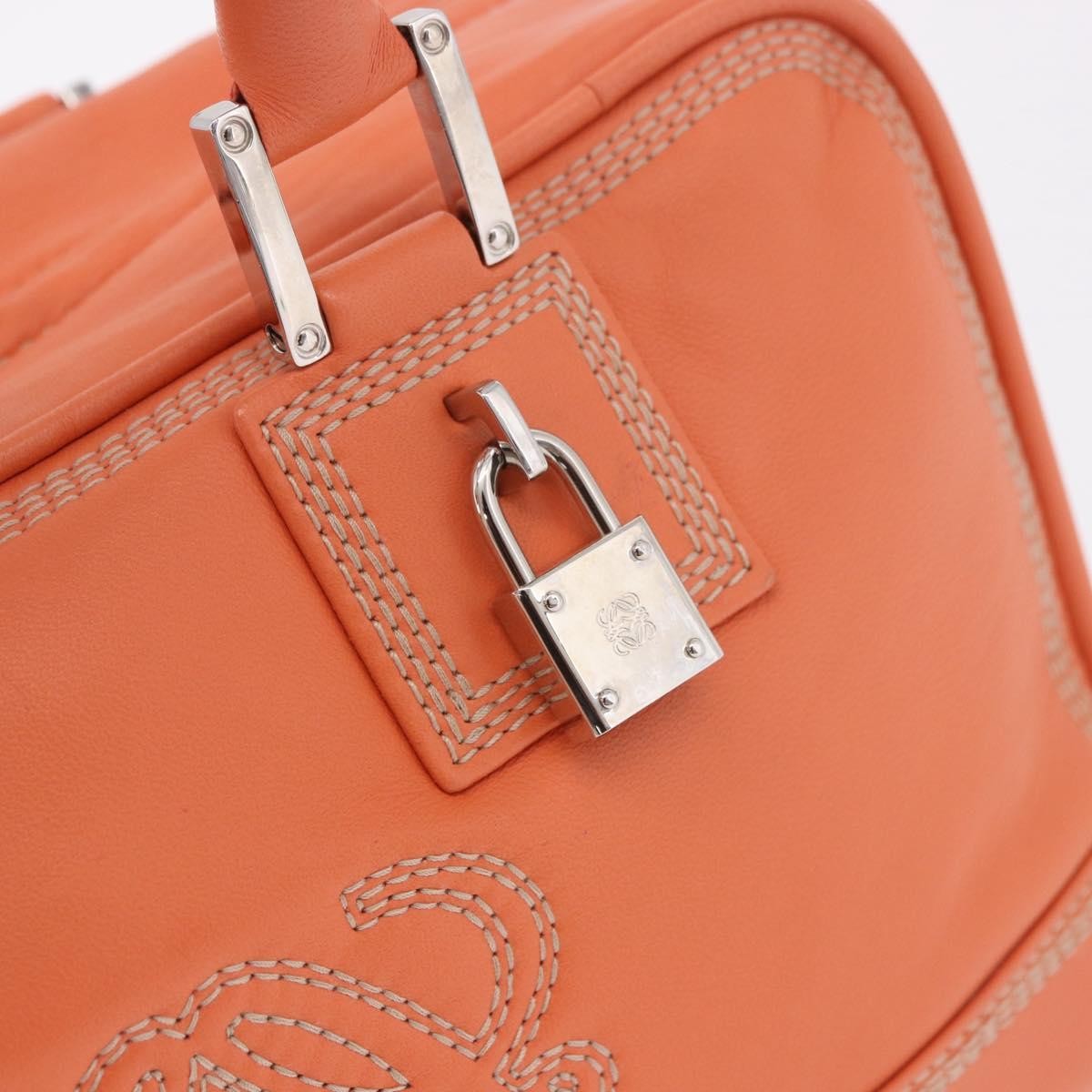 Loewe Anagram Leather Orange Leather Handbag (Pre-Owned)