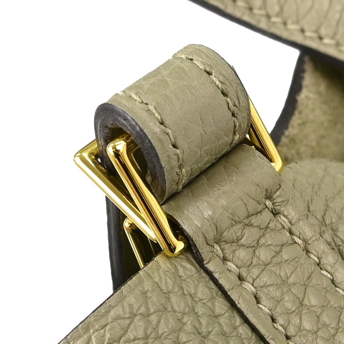 Hermes Picotin Lock Clemence Green Leather Handbag (Pre-Owned)