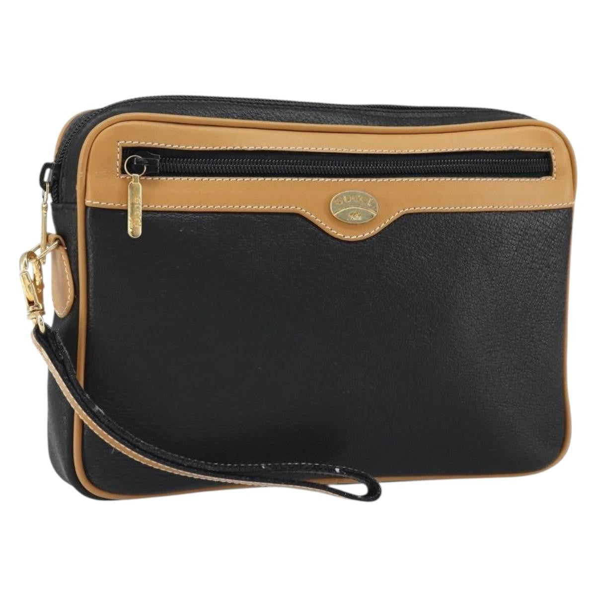 Gucci Vintage Clutch Leather Black Leather Clutche & Pouche Bag (Pre-Owned)