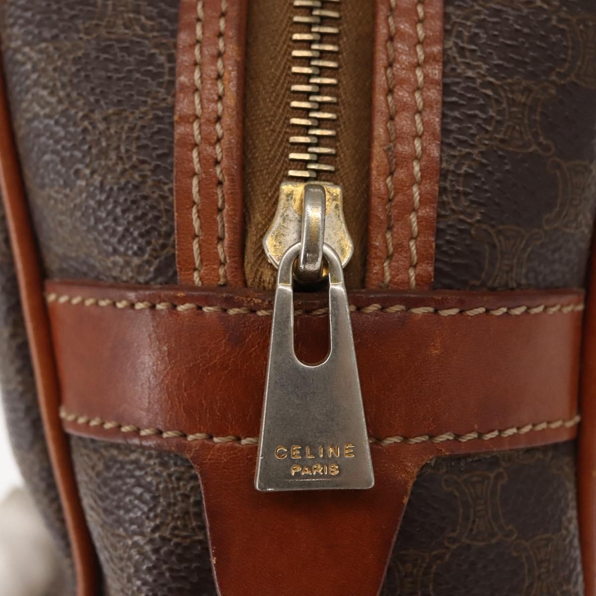 Celine Macadam Canvas Brown Canvas Handbag (Pre-Owned)