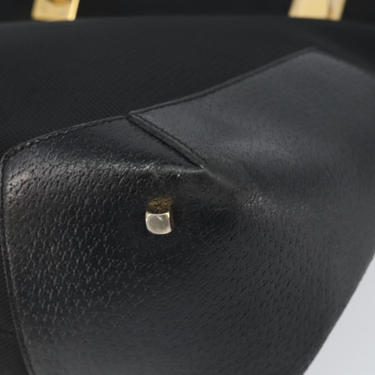 Salvatore Ferragamo Vintage Canvas Black Canvas Tote Bag Bag (Pre-Owned)