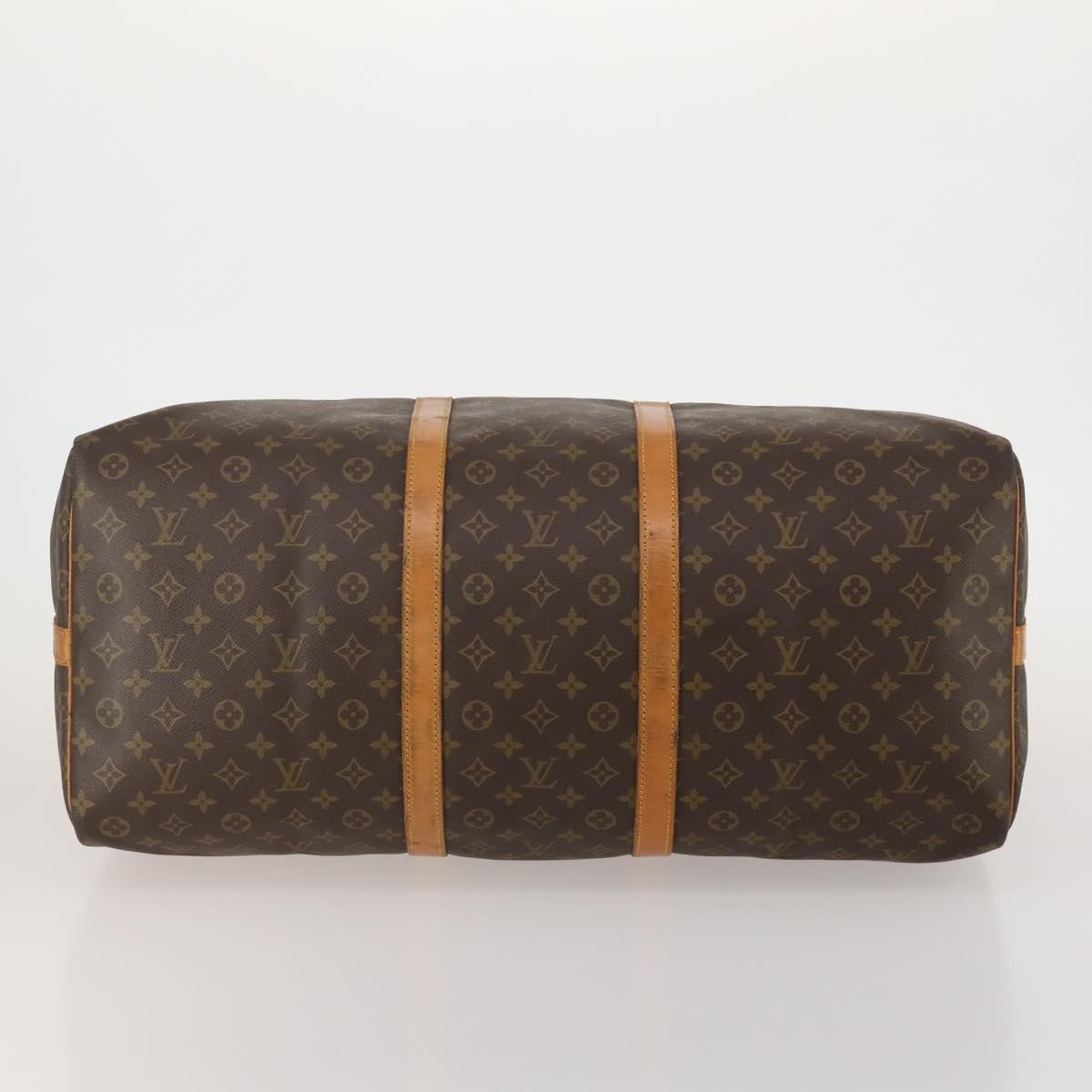 Louis Vuitton Keepall Bandoulière Monogram Brown Canvas Travel Bag Bag (Pre-Owned)