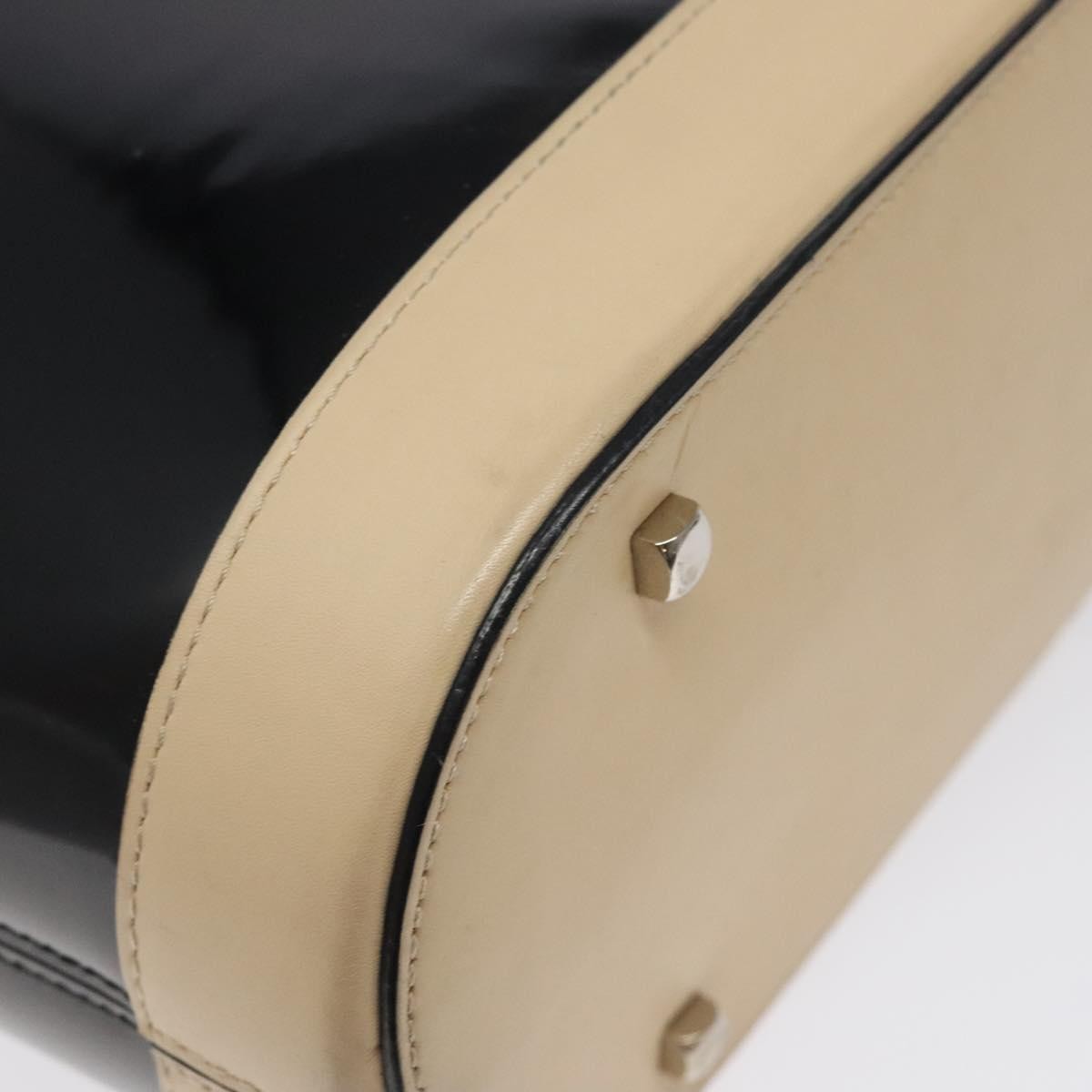 Salvatore Ferragamo Vintage Patent Leather Black Patent_Leather Tote Bag Bag (Pre-Owned)