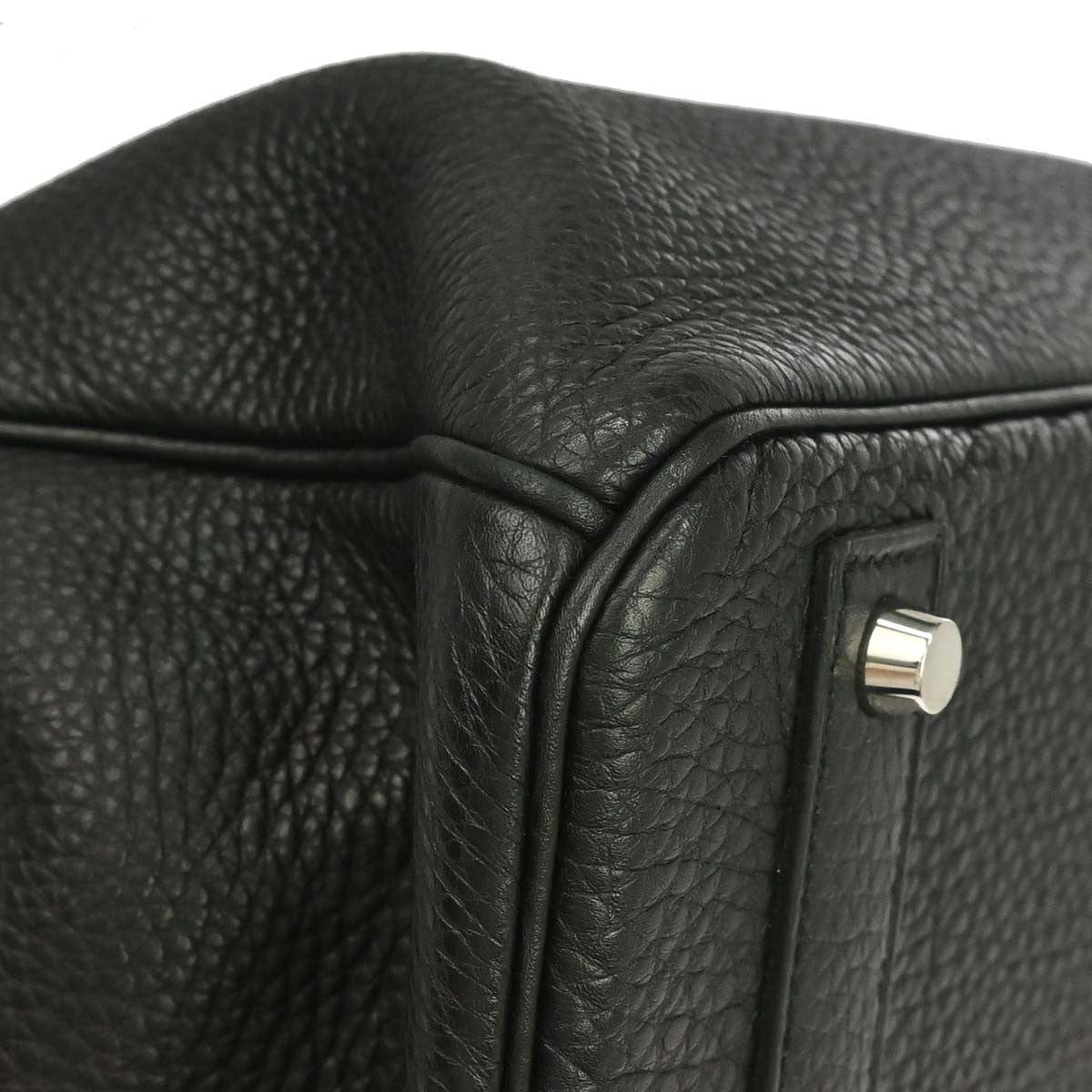 Hermes Birkin Black Togo With Palladium Hardware Black Calfskin Handbag (Pre-Owned)