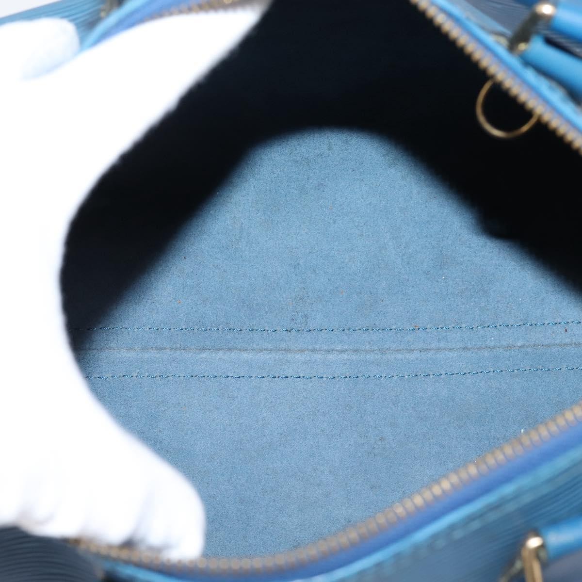 Louis Vuitton Speedy Epi Leather Blue Leather Handbag (Pre-Owned)
