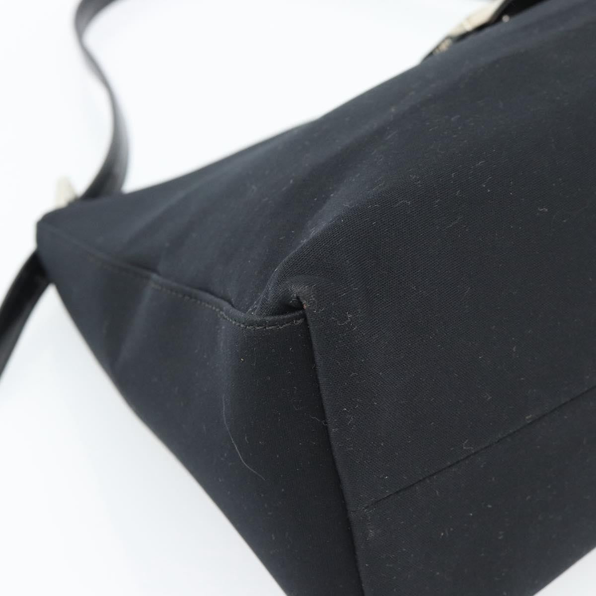 Fendi Mamma Baguette Canvas Black Cotton Shoulder Bag Bag (Pre-Owned)