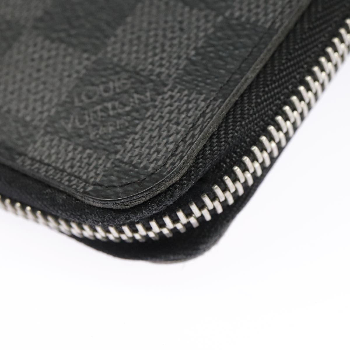 Louis Vuitton Zippy Wallet Vertical Damier Graphite Gray Canvas Wallets Accessory (Pre-Owned)