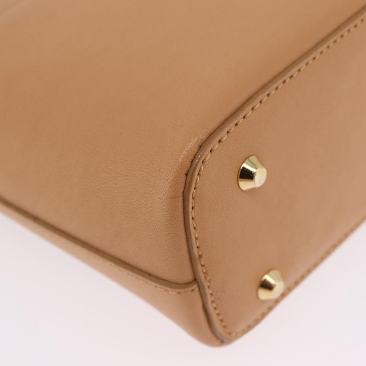 Burberry Shoulder Bag Leather Beige Leather Shoulder Bag Bag (Pre-Owned)