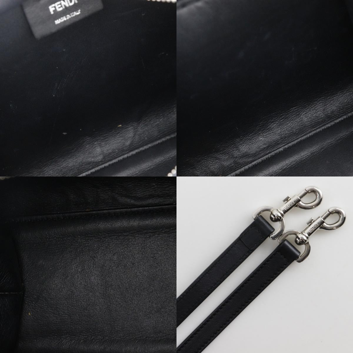 Fendi Petite 3Jours Leather Black Leather Handbag (Pre-Owned)