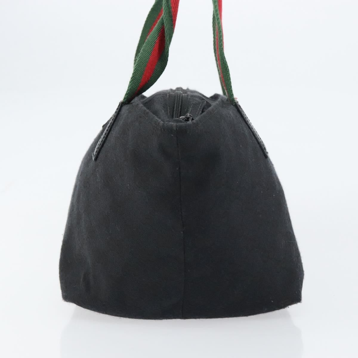 Gucci Web Zip Tote Gg Canvas And Leather Black Canvas Tote Bag Bag (Pre-Owned)