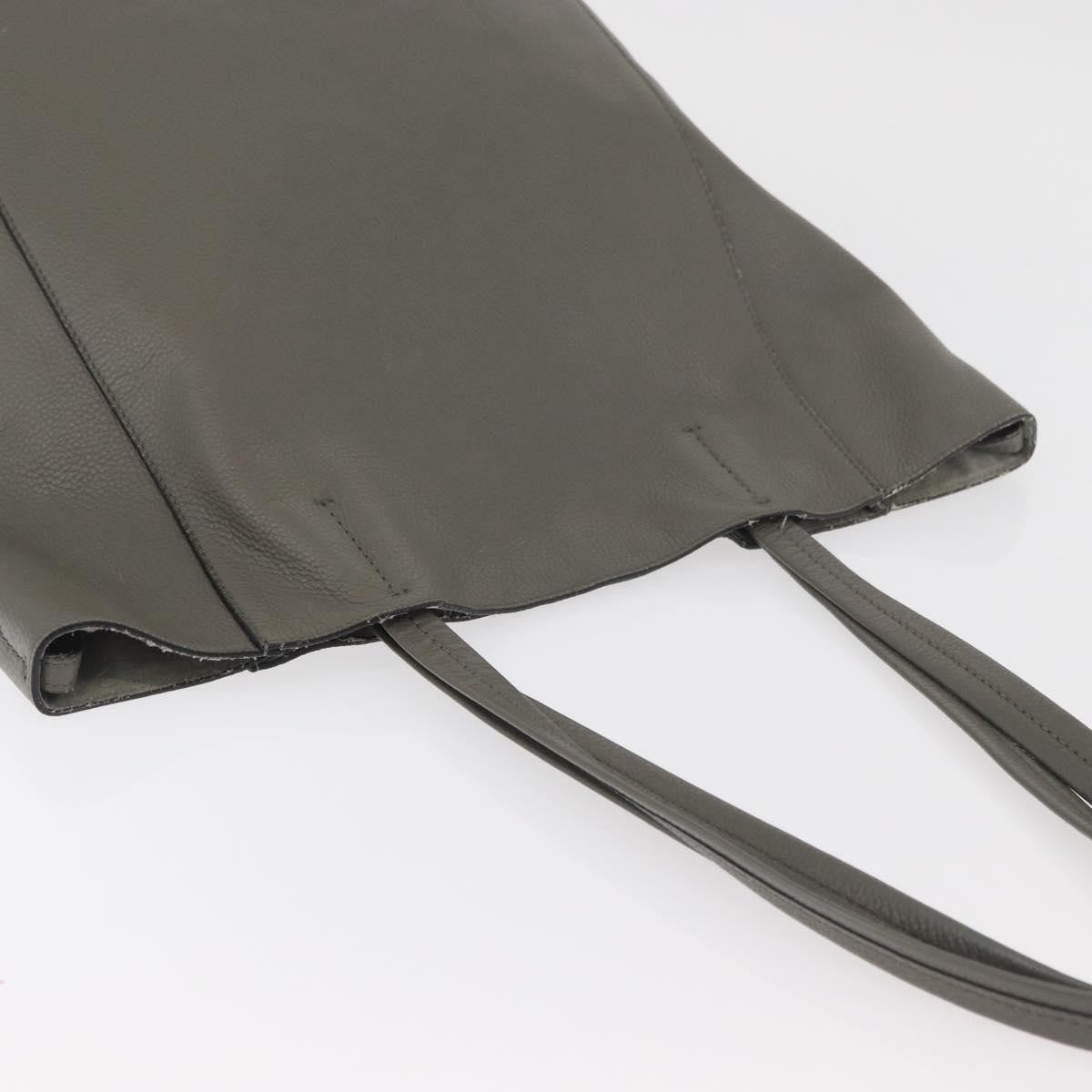 Celine Phantom Cabas Tote Leather Gray Leather Tote Bag Bag (Pre-Owned)