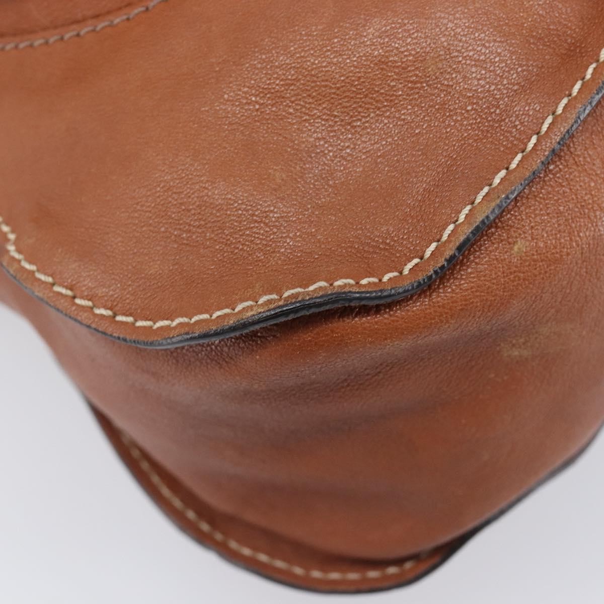 Chloe Marcie Satchel Leather Brown Leather Handbag (Pre-Owned)