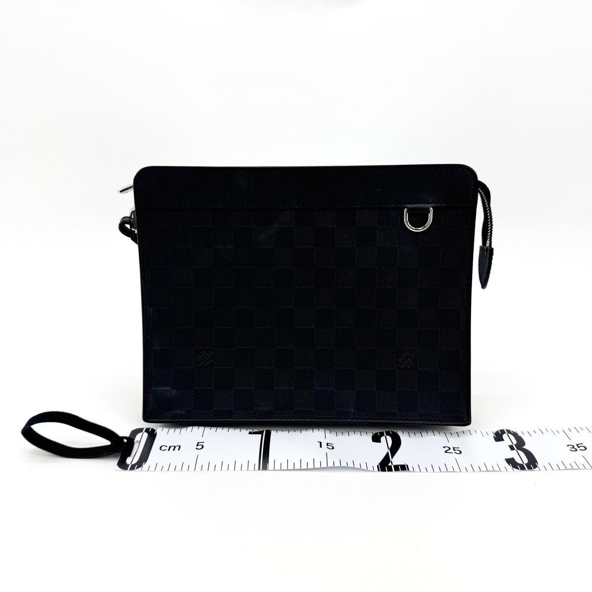 Louis Vuitton Standing Damier Infini Leather Black Leather Clutche & Pouche Bag (Pre-Owned)