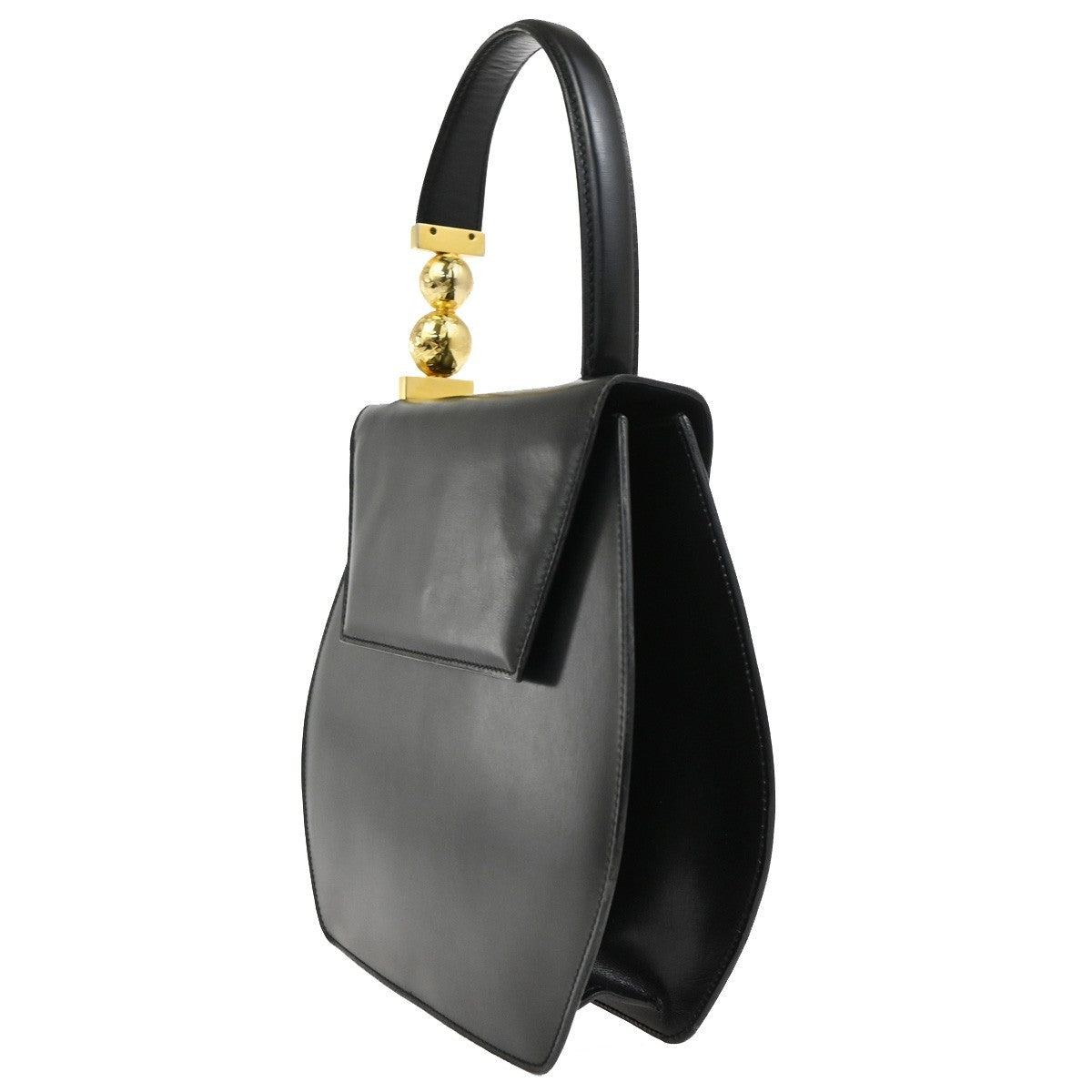 Celine Vintage Leather Black Leather Shoulder Bag Bag (Pre-Owned)