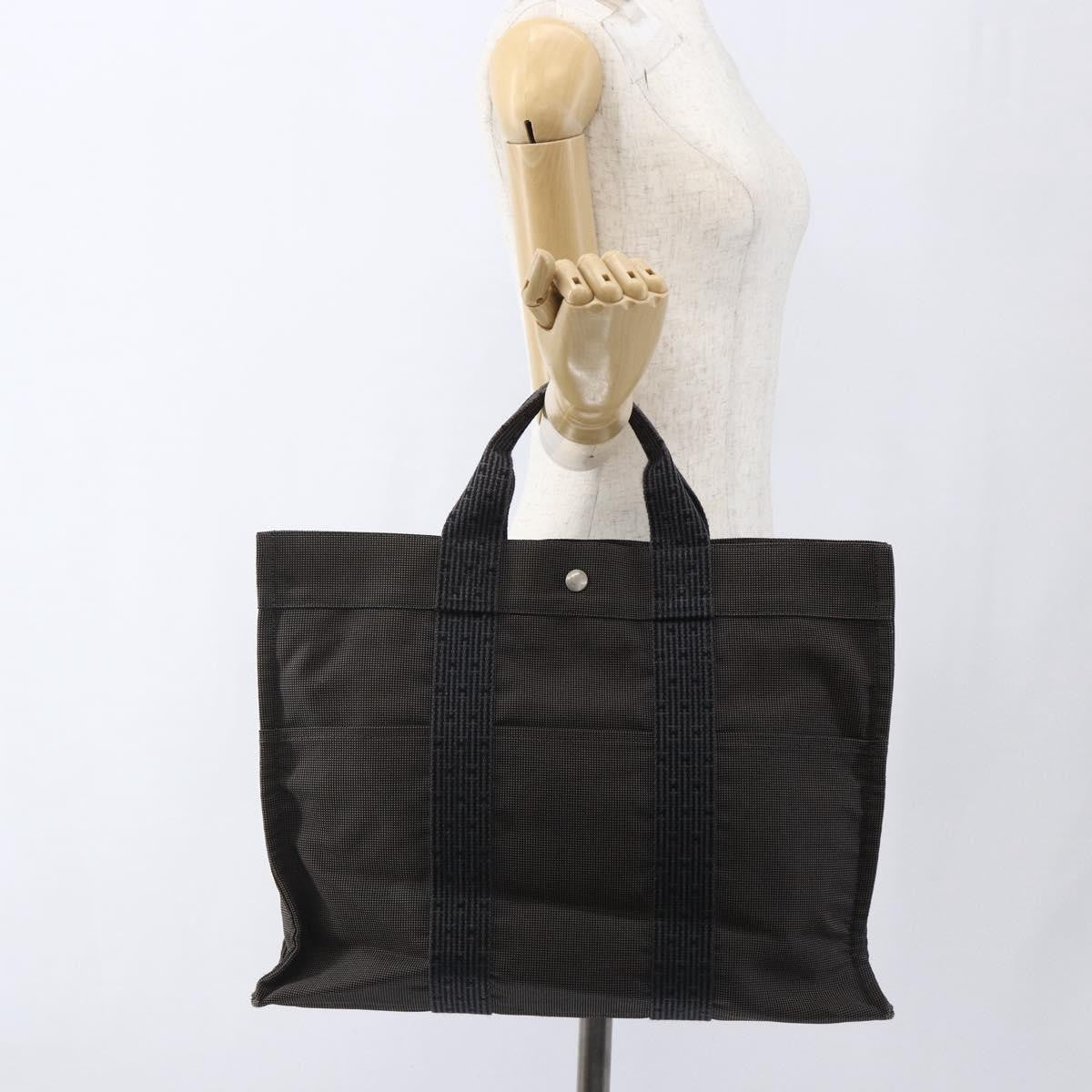 Hermes Fourre-Tout Herline Canvas Gray Canvas Tote Bag Bag (Pre-Owned)