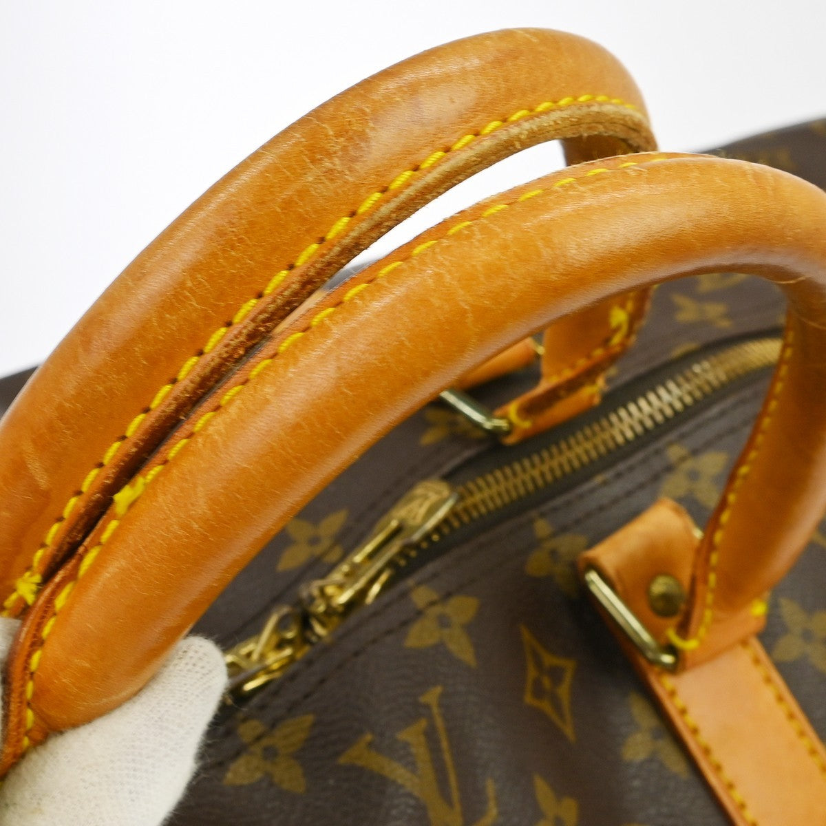 Louis Vuitton Keepall Bandouliere Monogram Canvas Brown Canvas Travel Bag Bag (Pre-Owned)