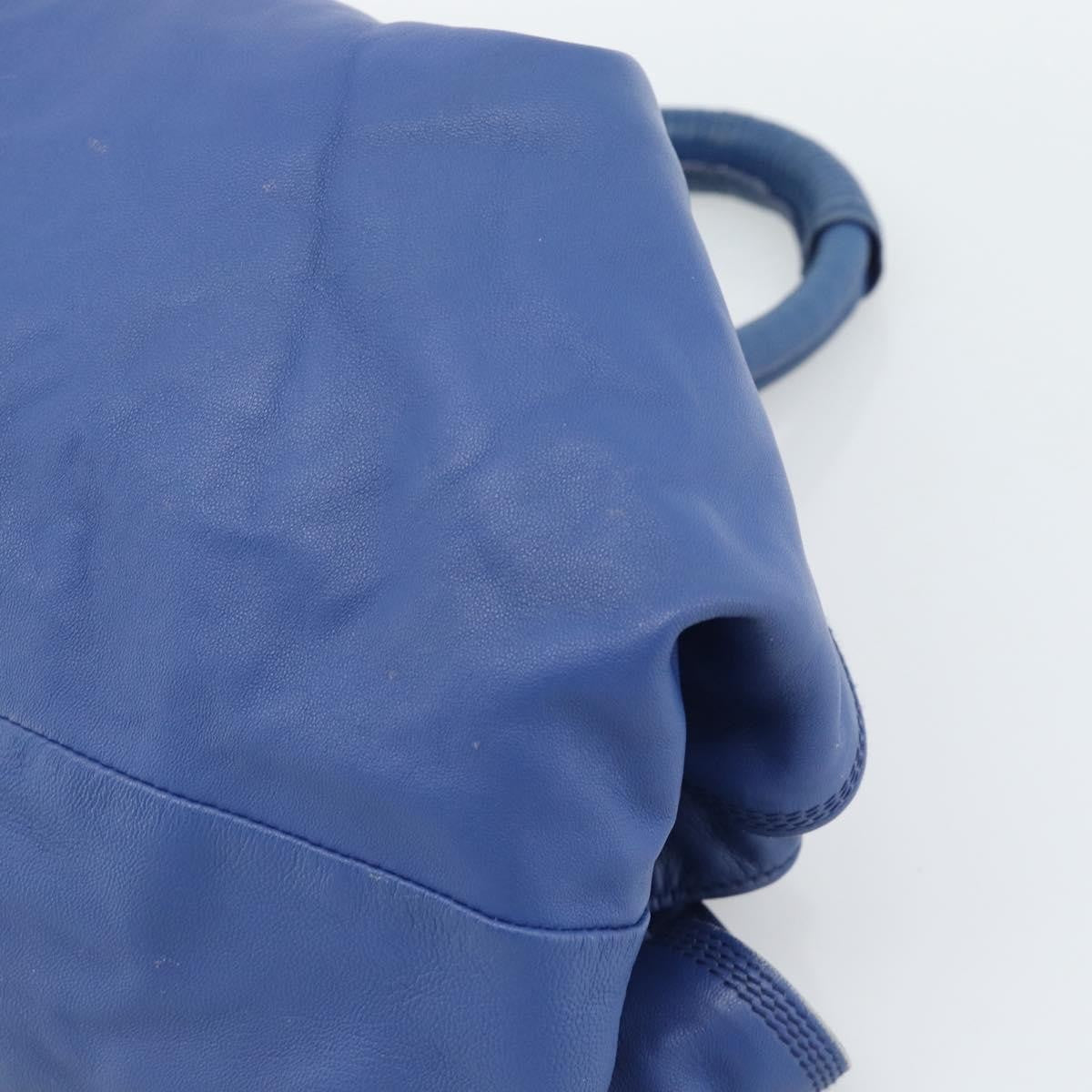 Loewe Anagram Logo Nappa Aire Hand Leather Blue Leather Handbag (Pre-Owned)