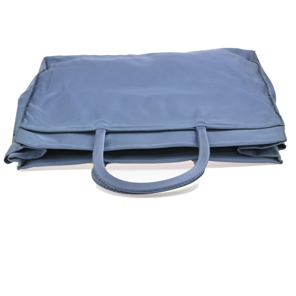 Prada Tessuto Tote Nylon And Leather Blue Nylon Handbag (Pre-Owned)