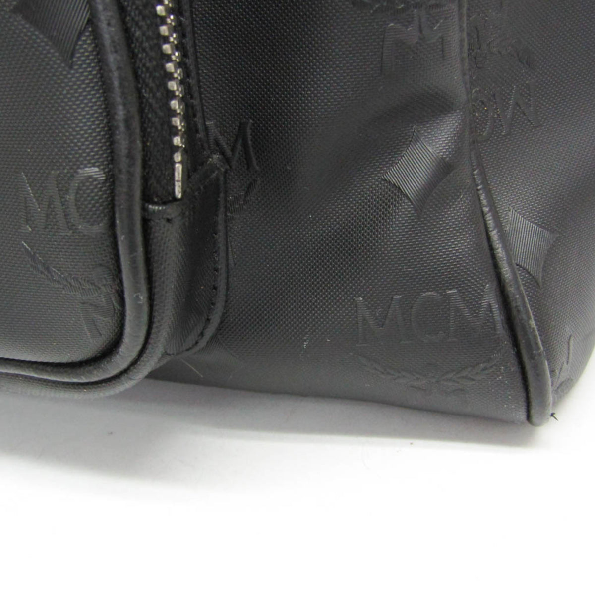 MCM Visetos Canvas Black Canvas Backpack Bag (Pre-Owned)