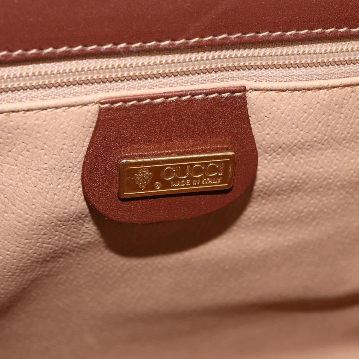 Gucci Flap Shoulder Bag Gg Canvas & Leather Brown Canvas Crossbody Bag Bag (Pre-Owned)