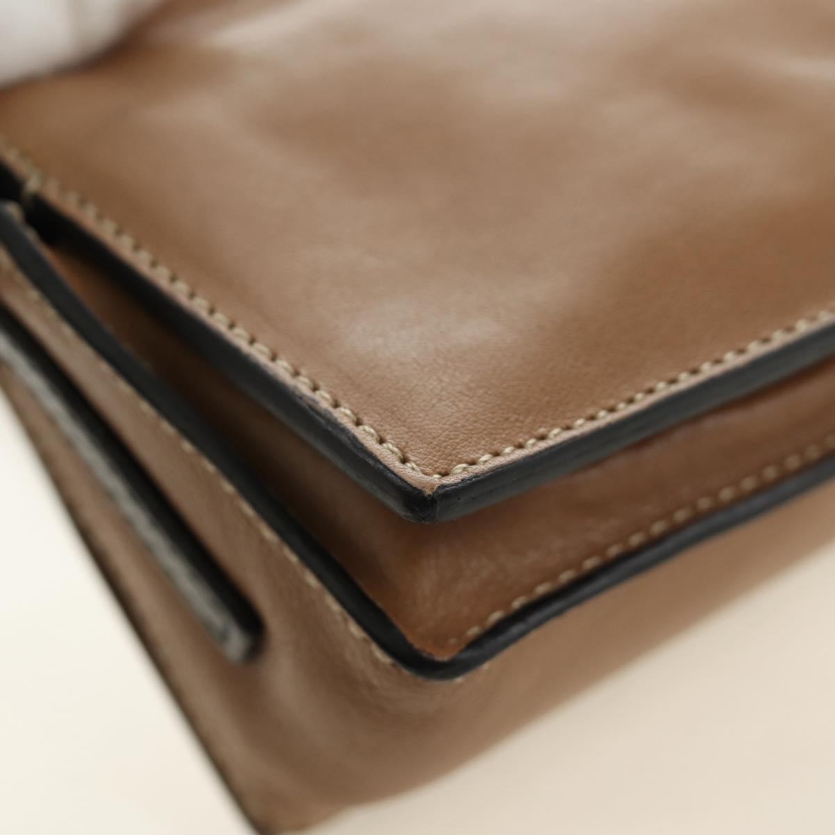Loewe Shoulder Bag Leather Brown Leather Shoulder Bag Bag (Pre-Owned)