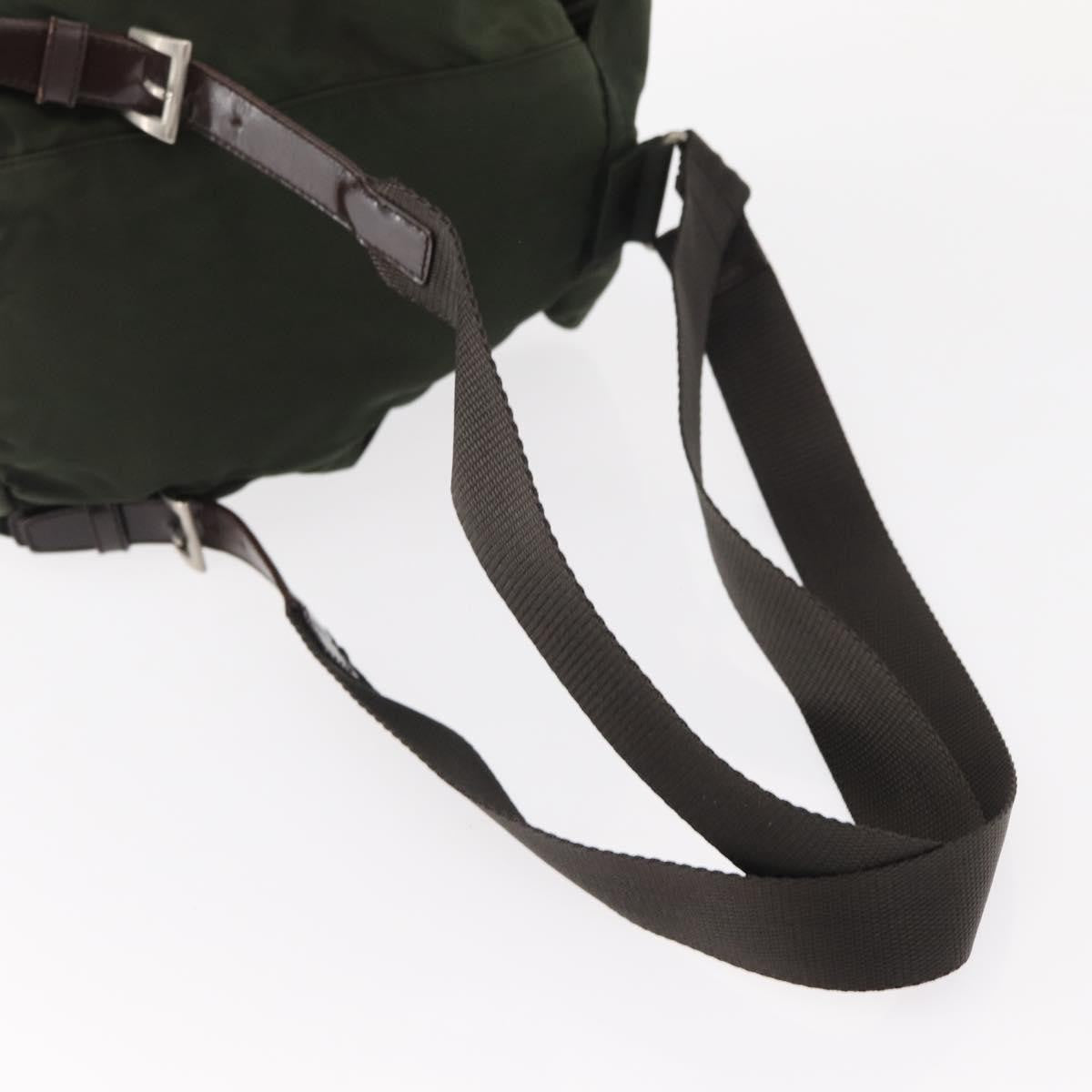 Prada Front Pocket Tessuto Khaki Nylon Backpack Bag (Pre-Owned)