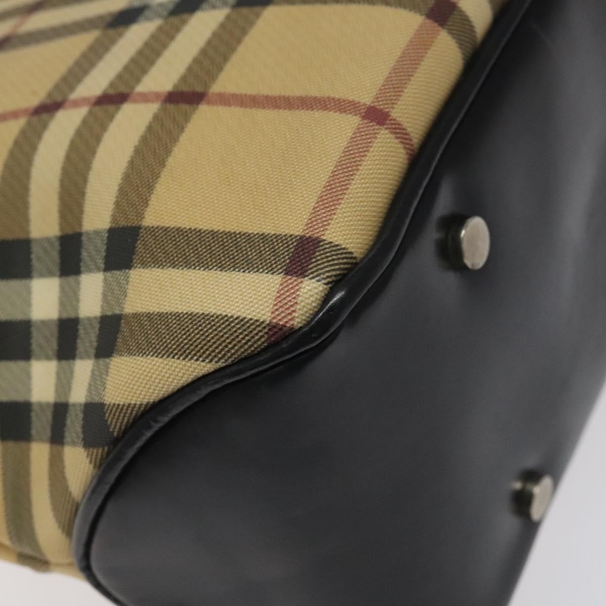 Burberry Nova Check Nova Check Canvas And Leather Beige Canvas Handbag (Pre-Owned)