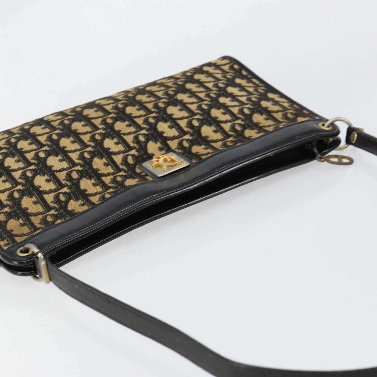 Christian Dior Vintage Trotter Canvas Navy Canvas Shoulder Bag Bag (Pre-Owned)