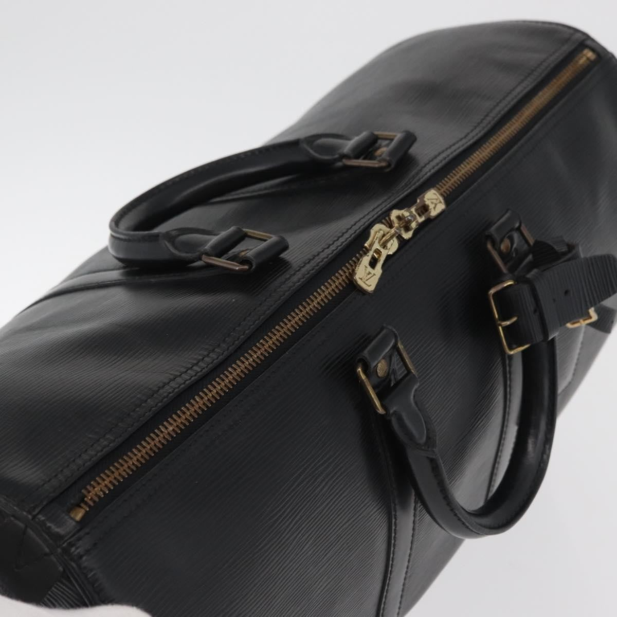 Louis Vuitton Keepall Epi Leather Black Leather Travel Bag Bag (Pre-Owned)