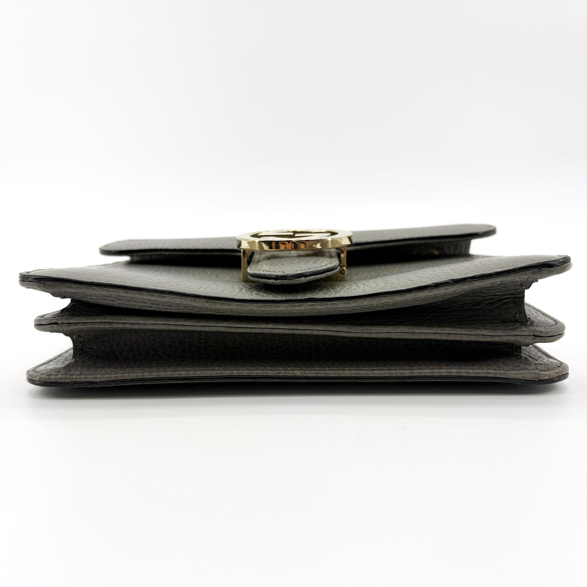 Gucci Interlocking Leather Gold Leather Shoulder Bag Bag (Pre-Owned)