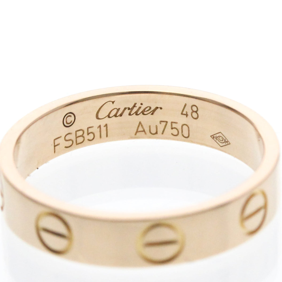 Cartier Love Wedding Band 18K Rose Gold Gold Pink_Gold Ring Jewelry (Pre-Owned)