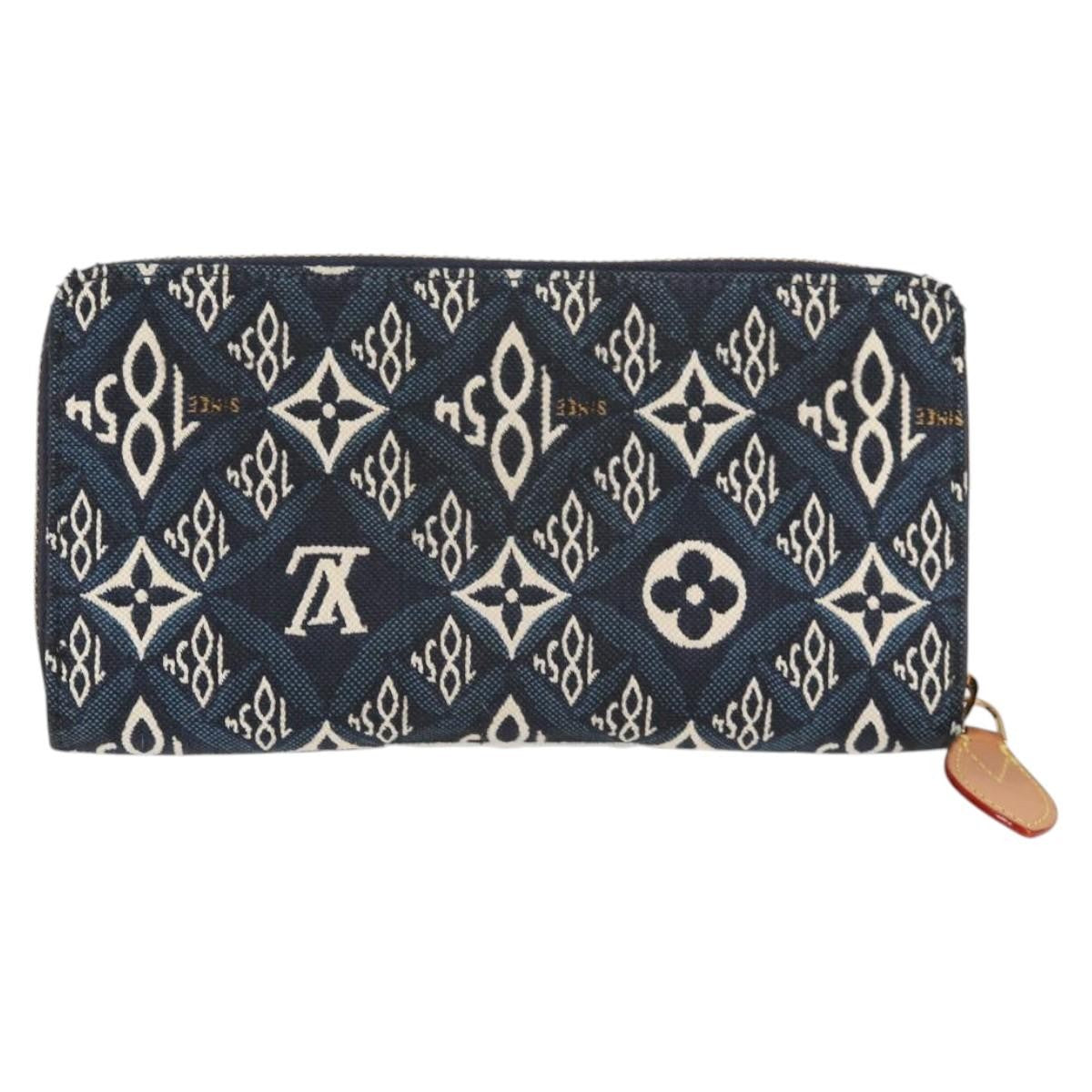 Louis Vuitton Zippy Limited Edition Since 1854 Monogram Jacquard Blue Canvas Wallets Accessory (Pre-Owned)