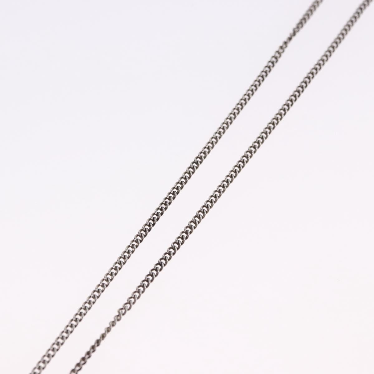 Chanel Cc Pearl Drop Pendant Metal With Faux Pearl Silver Metal Necklace Jewelry (Pre-Owned)