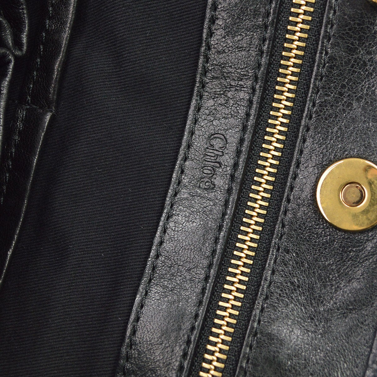 Chloe Ethel Leather Black Leather Handbag (Pre-Owned)