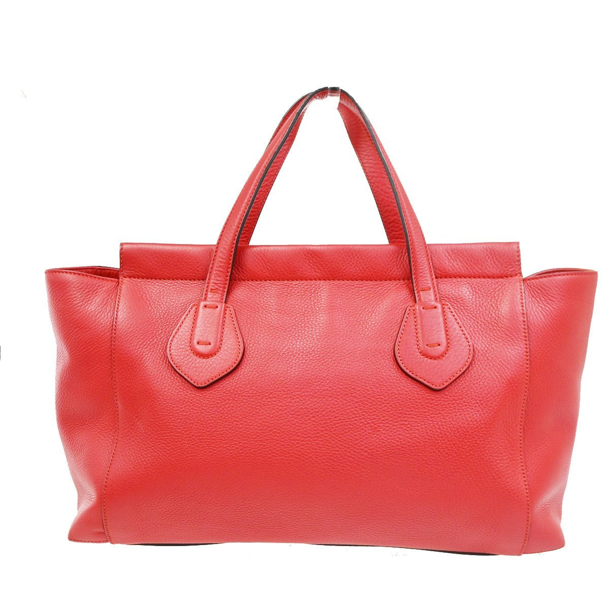 Gucci Lady Tassel Top Handle Leather Red Leather Tote Bag Bag (Pre-Owned)