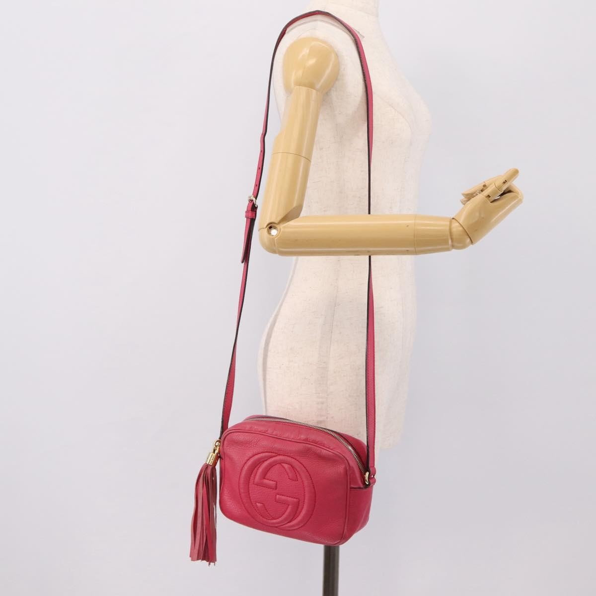 Gucci Soho Disco Leather Pink Leather Crossbody Bag Bag (Pre-Owned)
