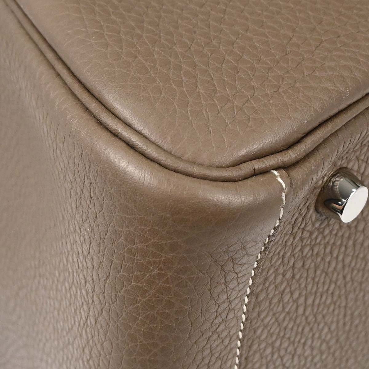Hermes Lindy Clémence Gray Leather Shoulder Bag Bag (Pre-Owned)