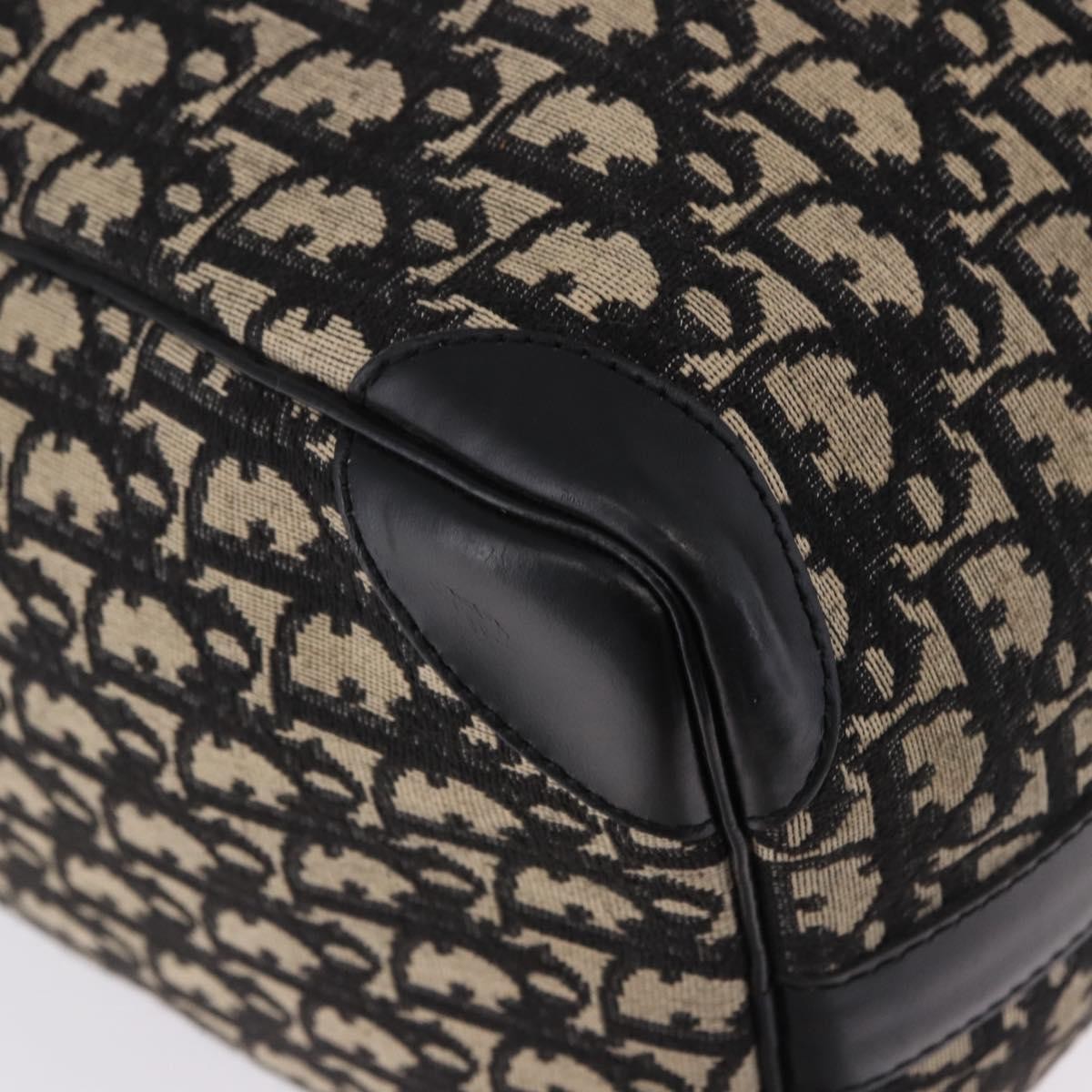Christian Dior Convertible Boston Oblique Canvas Black Canvas Travel Bag Bag (Pre-Owned)