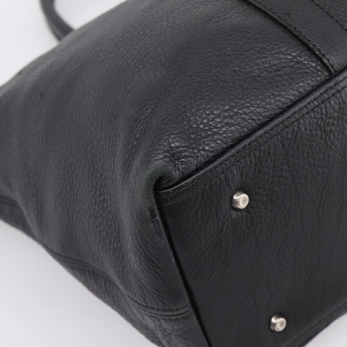 Burberry Black Label Leather Black Leather Tote Bag Bag (Pre-Owned)